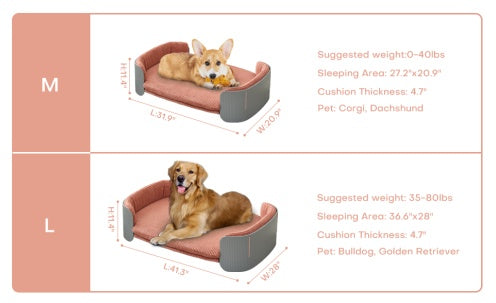 Scandinavian Style Cat Couch Bed, Pet Sofa