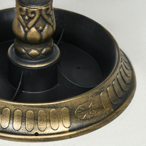 Outsunny 32 Antique Bird Bath With Pedestal Flower Planter Base